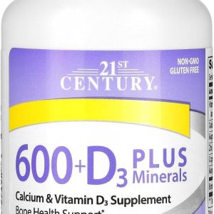 21st Century Calcium 600 Plus D Plus Minerals Caplets, 120Count (27498)