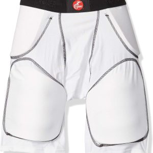 Cramer Classic 5-Pad Football Girdle with Hip, Tailbone and Thigh Pads, Integrated Girdle, Compression Football Gear, White, 2X-Large