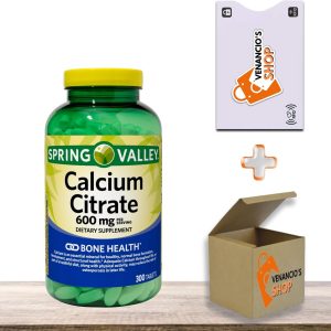 Spring Valley Calcium Citrate 600mg, 300 Tablets per Bottle, Bone & Joint Health (Pack of 1)