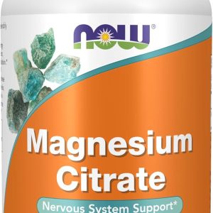 NOW Foods Supplements, Magnesium Citrate, Enzyme Function*, Nervous System Support*, 240 Veg Capsules