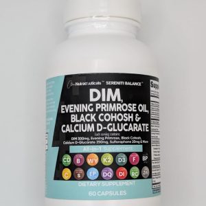 Clean Nutraceuticals DIM Evening Primrose Black Cohosh Calcium D-Glucarate Sulforaphane Flax Seed Extract - Hormonal Support Vitamins for Women with Dong Quai - 60 Caps