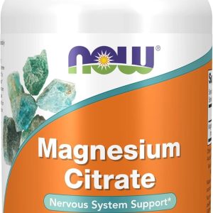 NOW Supplements, Magnesium Citrate, Enzyme Function*, Nervous System Support*, 120 Veg Capsules