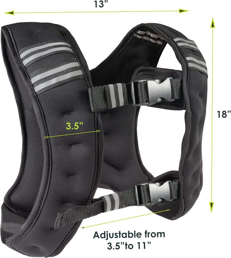 ProsourceFit Exercise Weighted Training Vest - 12lb, black - Image 2