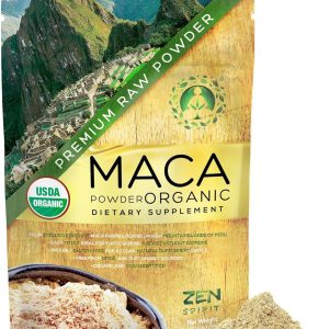 Zen Spirit Maca Root Powder Organic - Peruvian Root Premium Grade Superfood (Raw) - USDA & Vegan Certified - 1 Bag (8oz) - Perfect for Breakfast, Smoothies, Baking & Ice Cream.