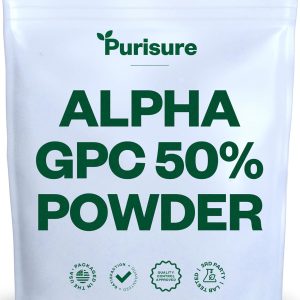 Alpha GPC 50% Powder, Choline Supplement and Nootropics, Cognitive and Mood Support, Helps Stimulate Brain Focus, Memory Performance and Concentration, 167 Servings