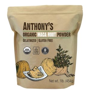 Anthony's Organic Maca Root Powder, 1 lb, Gelatinized for Enhanced Bioavailability, Gluten Free, Non GMO