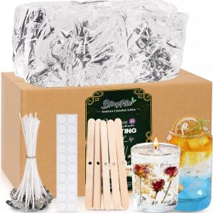 Clear Wax for Candle Making-DIY Aromatherapy Candle Making Gel raw Materials, can add Dried Flowers/Fragrance, smokeless Safe Candle Materials, Birthday Christmas Gift Decoration (Transparently)