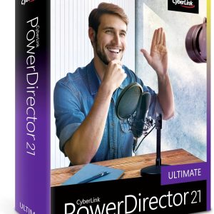 CyberLink PowerDirector 21 Ultimate | Pro-Level and Easy-to-Use Video Editing Software with Thousands of Visual Effects | Slideshow Maker | Screen Recorder | Green Screen Editor | Windows 10/11 [Box]