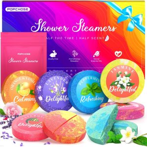 Shower Steamers Aromatherapy for Women – 8 Scented Shower Tablets with Gift Packaging, Self Care Bath Bombs for Stress Relief & Home Spa, Birthday Gifts for Women, Men, Dad, Grandma & Daughter