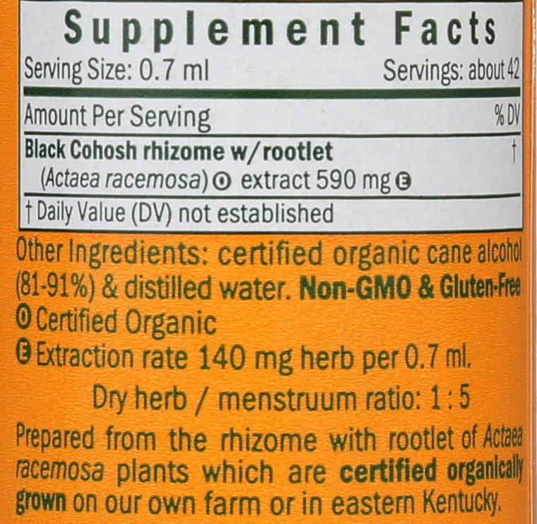 HERB PHARM Organic Black Cohosh Extract, 1 FZ - Image 3