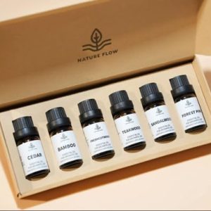 Woody Essential Oils Set - Aromatherapy Fragrance Oil Kit for Diffusers (6x10ML) - Sandalwood, Cedarwood, Teakwood, Freshcutwood, Forest Pine, Bamboo