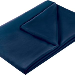 Weighted Blanket Cover, 60 * 80, Dark Blue, Cover for Weighted Blanket 60x80, with Zipper Closure, with 8 Ties