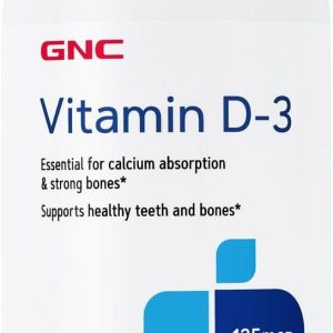 GNC Vitamin D3 125mcg Supplement, 5000 IU, Supports Teeth and Bone Health, 180 Servings