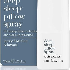 THISWORKS Deep Sleep Pillow Spray – Fast-Acting Natural Formula with Lavender for Relaxation and Restful Sleep – 35 ml (1.2 fl oz) Travel Size