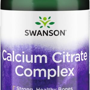 Swanson Calcium Citrate Complex Bone Muscle Nerve Health Blood Pressure Support Mineral Supplement 250 mg Calcium (from Citrate & Carbonate) 100 Capsules