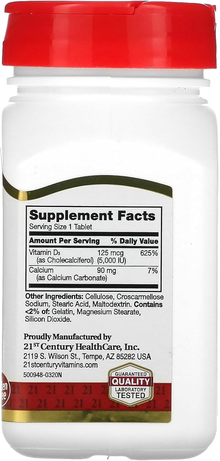 21st Century D 5000 IU Tablets, 110 Count - Image 2