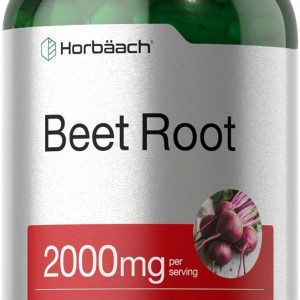 Horbäach Beet Root Powder Capsules | 220 Pills | Herbal Extract | Non-GMO, Gluten Free Supplement