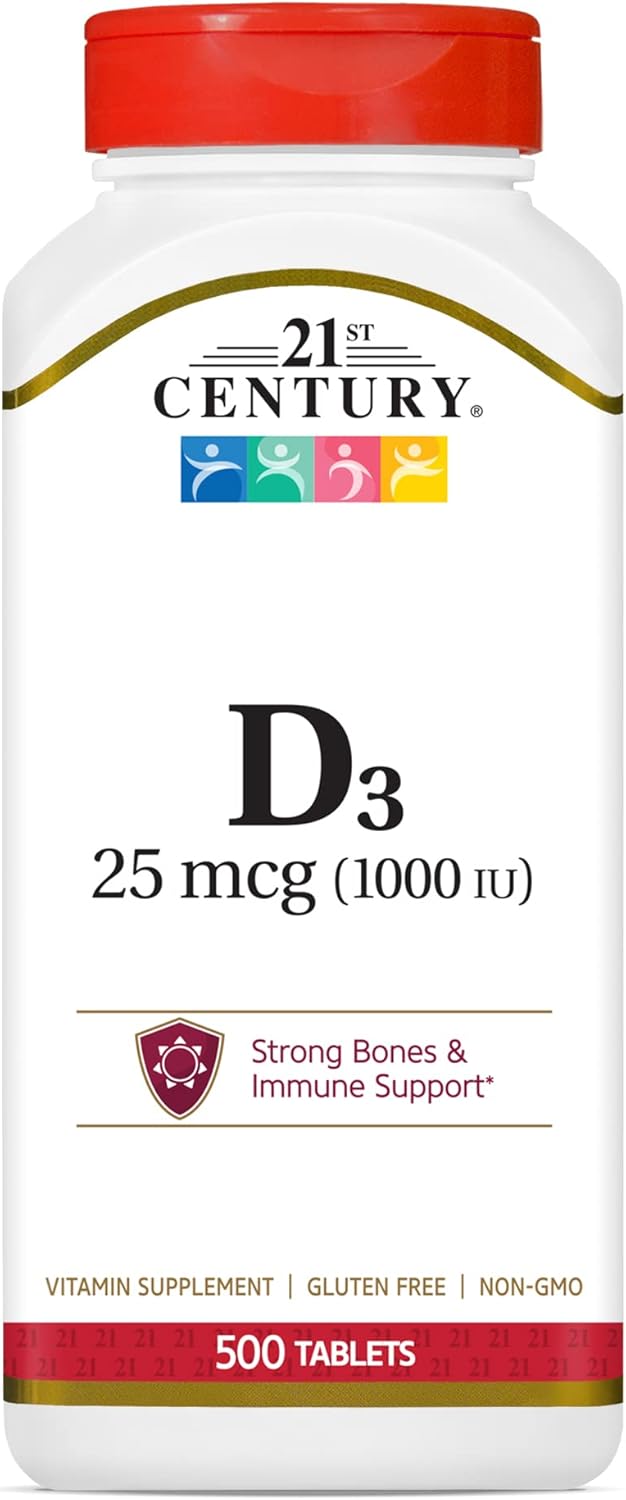 21st Century D3 1000 IU Tablets, 500 Count