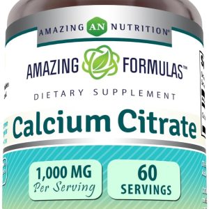 Amazing Formulas Calcium Citrate Supplement | 1000 Mg | Tablets | Non-GMO | Gluten Free | Made in USA (1 Pack, 240 Count)