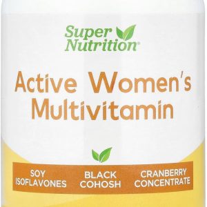 Super Nutrition Active Women's Multivitamin with Black Cohosh, Soy Isoflavones, and Cranberry Concentrate, 180 Tablets