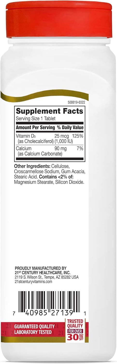 21st Century D3 1000 IU Tablets, 500 Count - Image 6