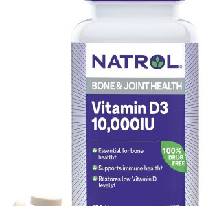 Natrol Vitamin D3 10,000 IU Tablets, Support Your Immune Health, 60 Count