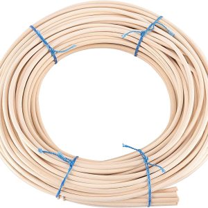 ZOENHOU 22 Yard 1/5 Inch Reed Spline, Durable Wicker Repair Kit, Natural Pliable Cane Webbing Material for Aromatherapy Stick Basket Weaving Winding Layering Modeling