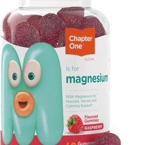 Chapter One Magnesium Gummies, Great Tasting Magnesium for Kids, Calm Kids Magnesium, Magnesium Gummies for Women and Men, Certified Kosher, (60 Flavored Gummies)
