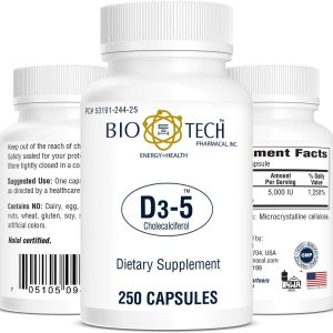 Bio-Tech Pharmacal Vitamin D3 (D3 5k IU, 250 Count)