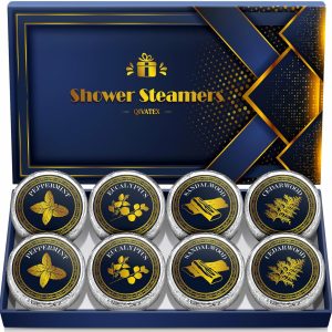 Shower Steamers Aromatherapy, Birthday Gifts for Men, SPA Self Care Relaxation Stress Relief Natural Essential Oils Bath Bombs, Christmas Stocking Stuffers for Dad Husband Boyfriend (8 Pack)