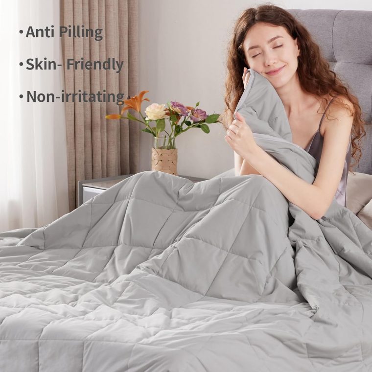 Weighted Blanket(60"x80" 20lbs Queen Size),Ultra Soft and Cozy Cooling Weighted Blanket for Adult,Heavy Blanket with Machine Washable Soft Blanket - Image 2