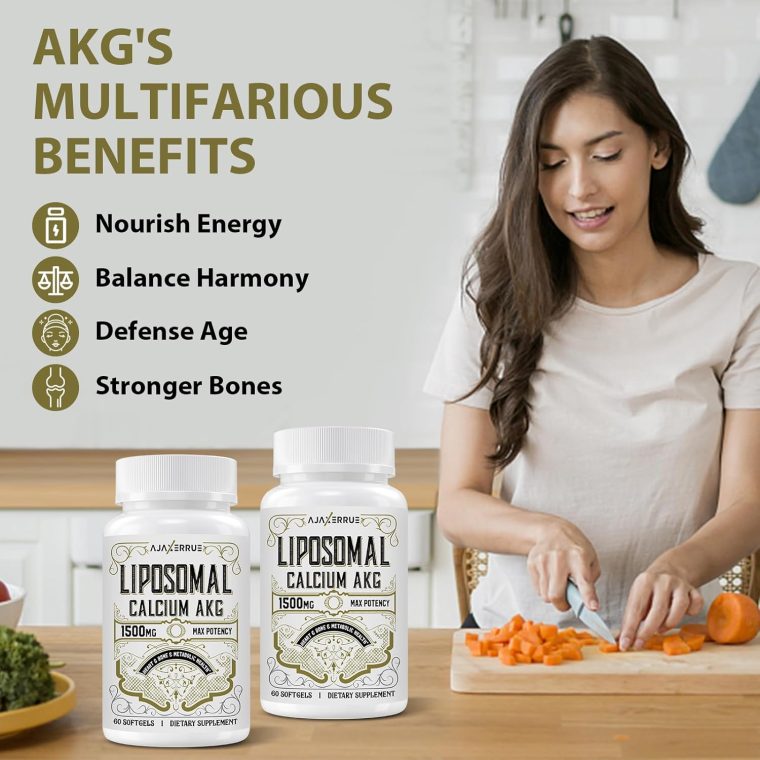 Liposomal Calcium AKG Supplement 1500 MG (Alpha-Ketoglutaric Acid), High Absorption, More Effective Than AAKG, Ca AKG for Longevity, Age Defense, Cellular Energy, Metabolic Function, 60 Softgels - Image 6