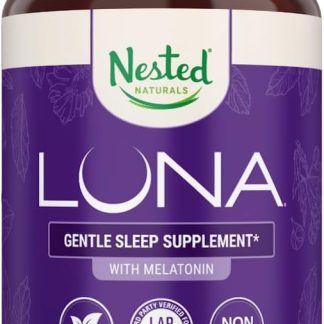 Luna Sleep Aid - Non-Habit Forming Natural Sleeping Pills for Adults with Naturally Sourced Ingredients - Valerian Root, Melatonin, Chamomile, Lemon Balm, and More - 60 Vegan Capsules