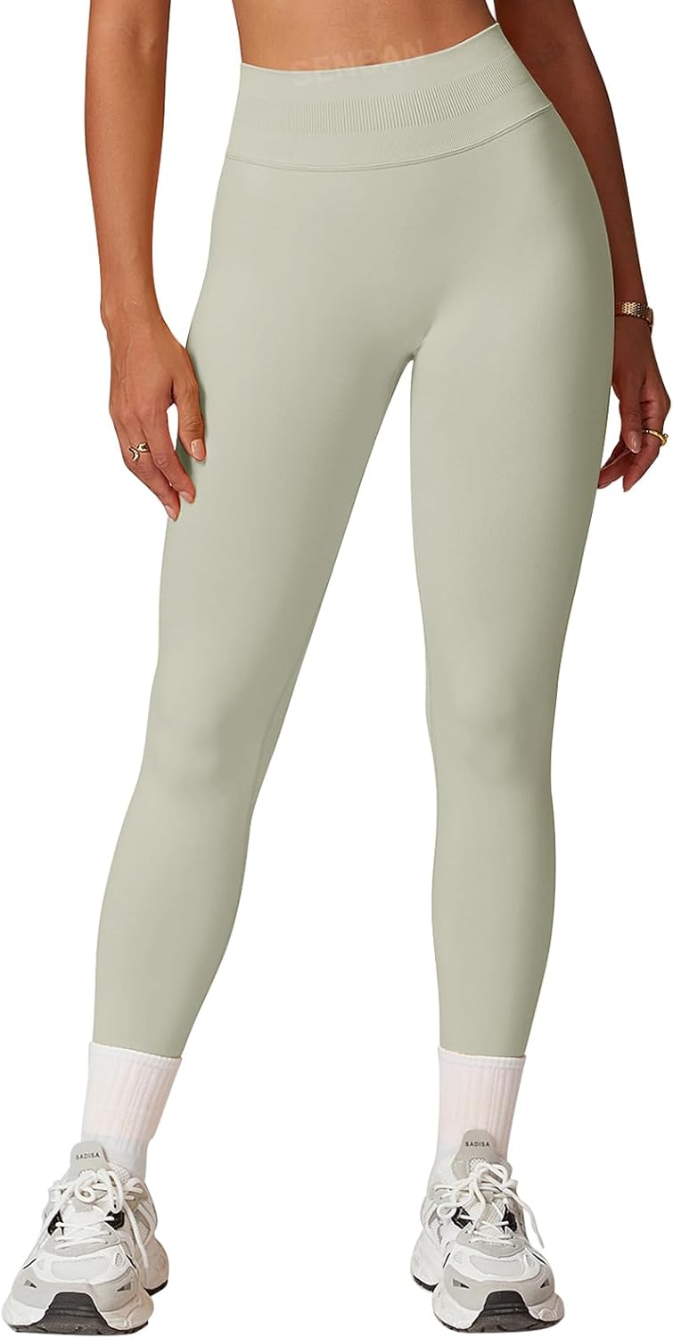 SENBAN Women's High Waisted Leggings Seamless Workout Gym Yoga Pants Tummy Control Smile Contour Activewear Tights - Image 2