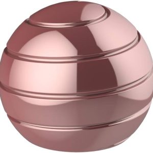 Stress Relief Kinetic Desk Toy, 1.77'' Adult Office Desk Spinning Metal Toys for ADHD Anti Anxiety, Kinetic Optical Illusion Toys for Office School (45MM, Rose Gold)