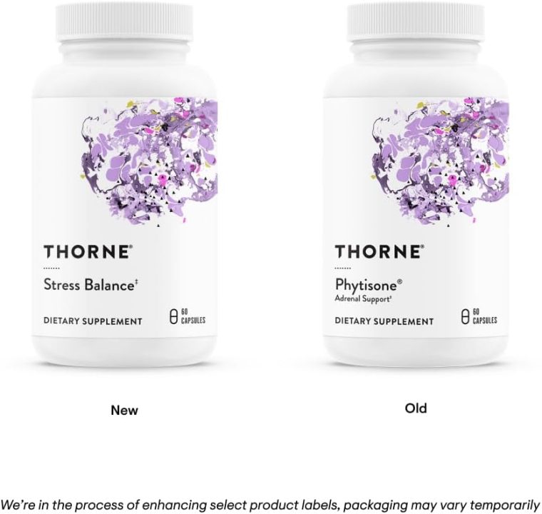 THORNE - Stress Balance (Formerly Phytisone) - Adrenal Support Supplement with Vitamin C & Ashwagandha - Dairy-Free Health Support* - 60 Capsules - 30 Servings - Image 2