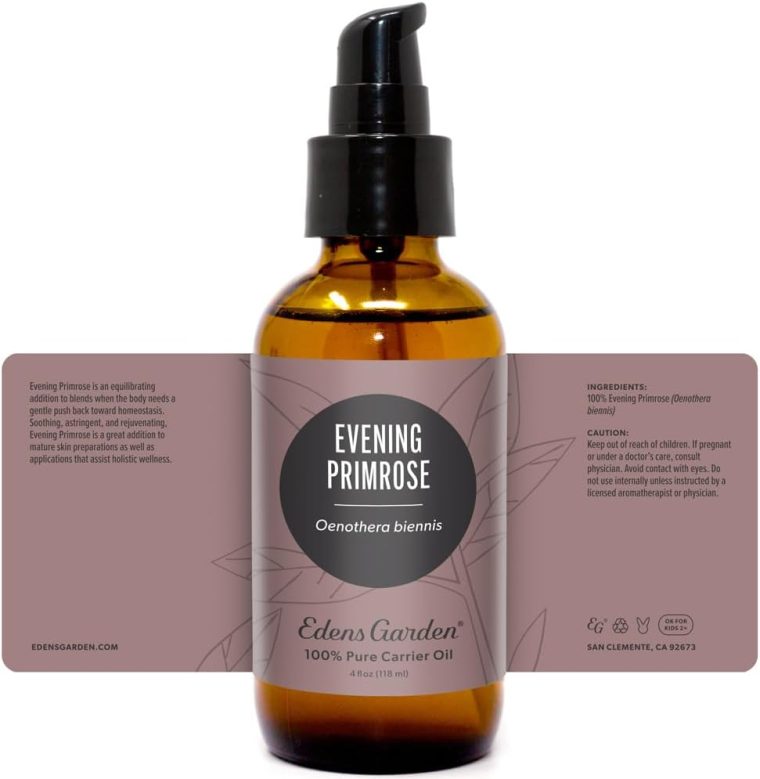 Edens Garden Evening Primrose Carrier Oil- 100% Pure Premium Cold Pressed & Hexane Free, Natural Antioxidant Rich Moisturizer For Face, Skin, Hair & Nail Care, Diluting Essential Oils 118 ml (4 fl oz) - Image 9