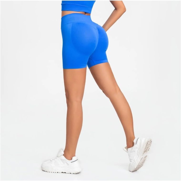 Women Low Rise Impact Shorts Sports Workout Gym Running Seamless Leggings Scrunch Booty Hip Lifting Yoga Biker Shorts - Image 6