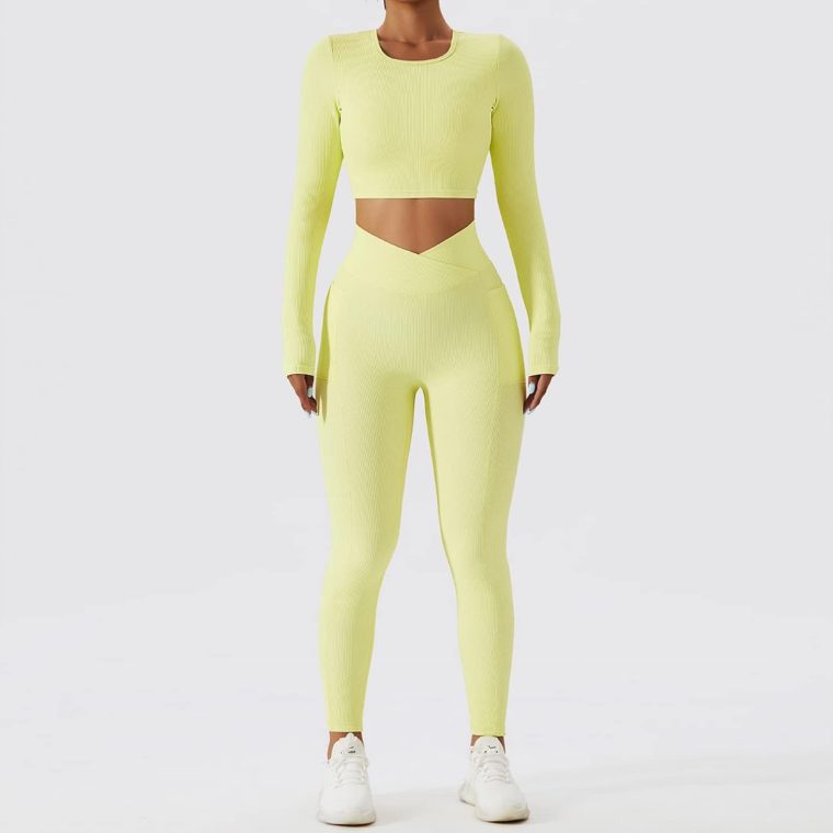 Chanllengym Women Backless Workout Crop T Shirt Top, Ribbed Long Sleeve Padded Sports Low Medium Impact Yoga Shirt - Image 7