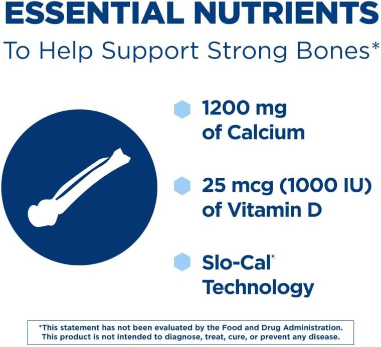 Citracal Slow Release 1200, 1200 mg Calcium Citrate with Vitamin D (1000 IU), Vitamin D3, Bone Health Support, Calcium Supplement for Ages 12+, 185 Count - Image 4