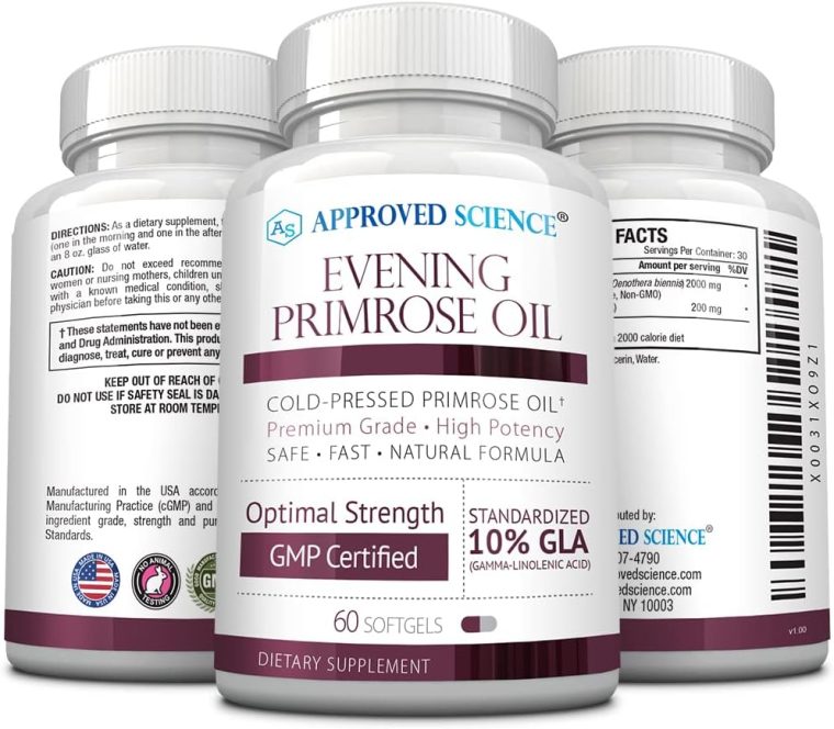 Approved Science Evening Primrose Oil - Maximum Strength - Cold Pressed - 10% GLA - Hormonal Balance, Skin and Heart Health - 60 Softgels - All Natural - Image 4