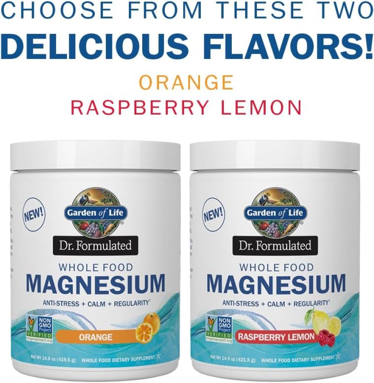 Garden of Life Whole Food Magnesium Powder, 421.5g - Raspberry Lemon, Vegan, Gluten & Sugar Free - Image 6
