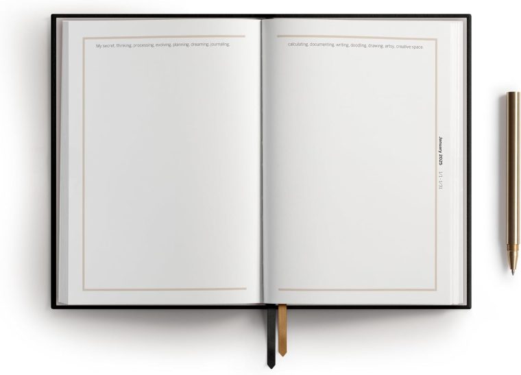 Self Care Journal 2022 - Stress Relief Happiness Wellness Planner - Food, Fitness, Mental Health Wellness Journal Self Care Planner (Blue w Gold Lines (Limited Edition)) - Image 7