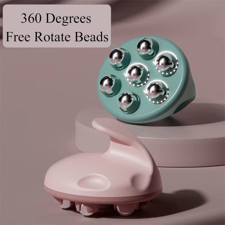 WMM Hand Held Massager, Full Body Massage Tool with Roller Ball Massager Manual 362-degree-roller for Muscle Back Neck Joint Foot Shoulder Leg Pain Relief with Portable Design(1 Pack) - Image 2