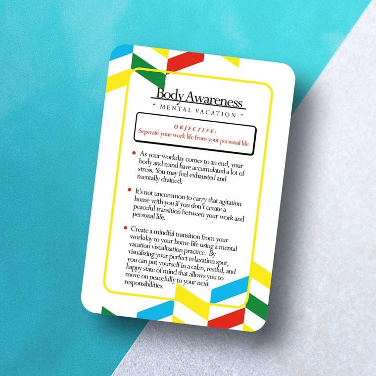 Allura & Arcia 52 Mindfulness Cards - Stress Less, Mindful Meditation, Gratitude, Kindness, Self Care & Relaxation - Image 4