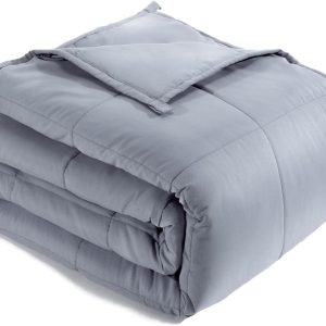Lofus Weighted Blanket for Adults 15 lbs 48"x 72" Twin Size, Breathable All-Season Weighted Heavy Blankets, Soft Microfiber with Premium Glass Beads for Sleeping, Grey