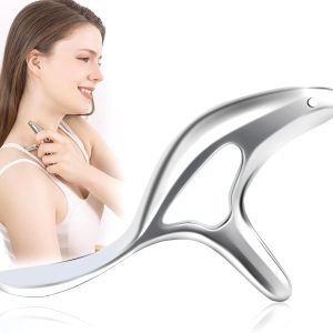 Metal Trigger Point Massage Tool for Deep Tissue Massage & Body Gua Sha, Muscle Scraper Tool, Thumb Saver Acupressure Tool, Fascia Blaster for Full Body Pain Relief