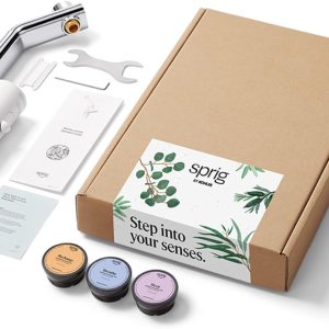 Sprig by Kohler Shower Infusion Starter Kit, Clean Aromatherapy Infused With Skin and Hair-Loving Ingredients, White/Chrome