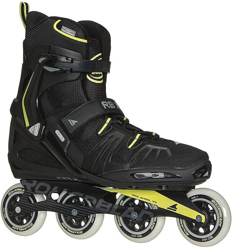 Rollerblade RB XL Men's Adult Fitness Inline Skate, Black and Lime, High Performance Inline Skates - Image 6