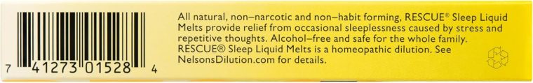Bach RESCUE SLEEP Liquid Melts, Natural Orange Vanilla Flavor, Natural Sleep Aid, Stress Relief, Homeopathic Flower Essence, Free of Melatonin, Gluten & Sugar, Non-alcohol, Non-Narcotic, 28ct. - Image 2